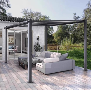 Pérgola de Aluminio Personalizada para Jardín, Cubierta de Pérgola con Techo de Láminas, Pérgola Motorizada de Aluminio Impermeable para Exteriores - Product Image 1