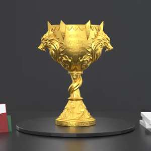Trofeo del Vincitore delle Partite Competitive della Guild del Gioco Time Hunter, in Metallo Fuso, Placcato Oro/Argento, Design Personalizzato - Product Image 1
