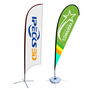 Drapeaux de plage personnalisés en gros, drapeaux de plage volants personnalisés pour la promotion en extérieur, bannière en forme de larme, sublimation <span class=keywords><strong>Flah</strong></span> - Product Image 5