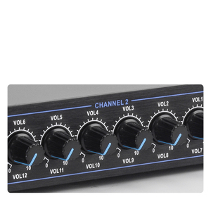 DB206 distributore di Splitter di segnale Audio Mono Stereo per apparecchiature professionali 2 in <span class=keywords><strong>12</strong></span> out 6.5mm per audio - Product Image 4
