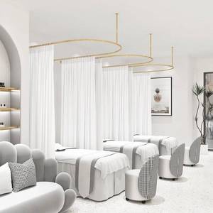 Design moderno asta di metallo per ragazza tenda tenda di <span class=keywords><strong>lusso</strong></span> semplice camera da letto oscurante struttura di supporto per tenda divisoria per salone di bellezza - Product Image 2