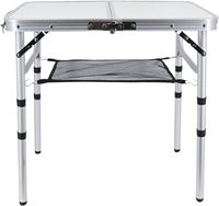Table de pique-nique pliante carrée en aluminium, design moderne, légère et portable, pour le camping, les voyages et l'entraînement