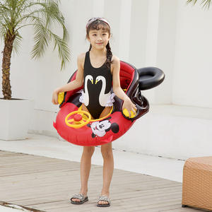 Flotador inflable con asiento para bebé de Mickey Mouse, juguete de piscina para niños con diseño de dibujos animados y volante. - Product Image 4