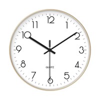 Jam Dinding Bulat Quartz Modern Sederhana Tanpa Suara Berdetak, Dioperasikan dengan Baterai, Dekorasi Rumah, OEM Custom Grosir