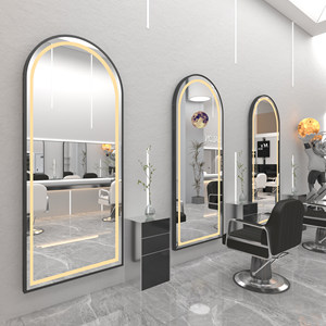 <b>LED</b> Salon <b>Mirror</b> Wall Mounted Hair Styling <b>Vanity</b> <b>Mirror</b> Rectangular Barber Shop <b>Mirror</b> With Light - Product Image 3