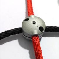 Pince croisée de fixation de corde de disque rond en aluminium haute résistance pour équipement d'amusement extérieur-Filets de terrain de jeu Structures d'escalade