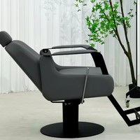 Chaise de barbier inclinable moderne noire pour hommes Chaise de salon de coiffure en cuir synthétique de haute qualité la plus populaire en vente en gros