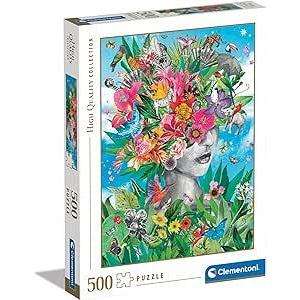 CLEMENTONI HQC - PUZZLE DE 500 PIÈCES TÊTE D'ANIMAUX DANS LA DÉSERT ETATIQUE - Product Image 1