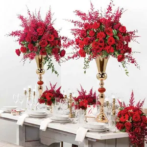 Wedding Table Centerpieces Gold Candelabra Decorative Flower Vase Stand