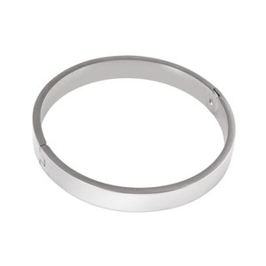 Bracciale a Polsino in Acciaio Rotondo da 8mm alla Moda - Product Image 1