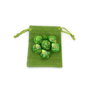 Juegos de dados poliédricos de 7 colores dobles con bolsas para juegos de mesa DND RPG D4 D6 D8 D10 D00 D12 D20 - Product Image 3