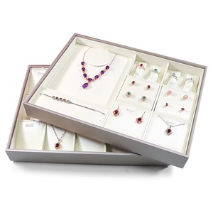 Exhibidores de Joyería de Alta Gama, Bandeja para Anillos, Aretes, Collares y Pulseras, Placa de Jade Plateada, Caja de Empaque, Exhibición de Fábrica - Product Image 3