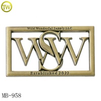 Plaque de logo arc-en-ciel de forme rectangulaire, accessoires pour sac à main, étiquettes personnalisées estampées, emblèmes pour sac à main