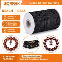 Cordon élastique rond de 2 mm, fil extensible recouvert de tissu et de caoutchouc pour la fabrication de bijoux et bracelets DIY en vrac