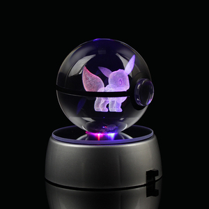 Thả Vận Chuyển Tuyệt Đẹp 5Cm Pokemon Đi 3D Bóng Pha Lê Rayquaza LED Pha Lê Sphere Pokeball Đồ Chơi Thủy Tinh Quà Tặng Giáng Sinh - Product Image 4