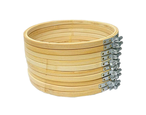 6 pouces bambou <span class=keywords><strong>cercle</strong></span> point de croix cerceau anneau couture accessoire broderie cerceau - Product Image 1