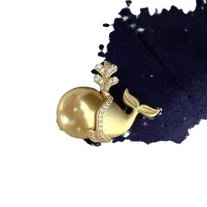 Accesorios 31093DIY, Hebilla de Plata S925 para Colgante con Cuentas Redondas de 11-13 mm, Soporte Vacío para Colgante de Collar con Diseño de Ballena - Product Image 5