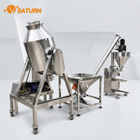 Ligne de mélange et d'emballage automatique industrielle multifonctionnelle pour poudres, mélangeur à ruban, convoyeur à vis pour épices et plastiques (SUS304)