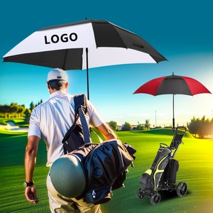 Large Size 68 Inch Windproof Straight Square Golf <b>Umbrella</b> with Carrying Case 190T Pongee Fabric for Men Women Travel - Product Image 3