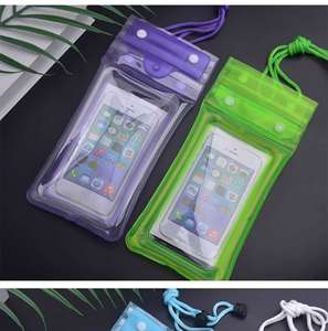 Waterproof Phone <b>Pouch</b> Case Bag With Airbag for Swimming and Floating Touch Screen Compatible Triple Sealed Diving Case - Product Image 6