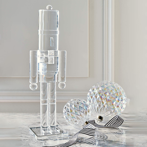 Figurine <span class=keywords><strong>Casse</strong></span>-<span class=keywords><strong>Noisette</strong></span> <span class=keywords><strong>en</strong></span> Acrylique de 12 Pouces, Ornement de Noël Transparent, Statue <span class=keywords><strong>en</strong></span> Cristal Clair, Décoration de Table de Noël pour la Maison - Product Image 1