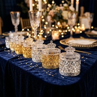Boîte à bonbons en plastique transparent en forme de couronne, pot à bonbons pour mariage, décoration de table de fête