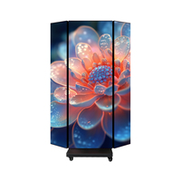 Pantalla LED Portátil Plegable de Tres Secciones para Carteles, Pantalla Digital Comercial para Logotipos de Negocios, Cartel LED