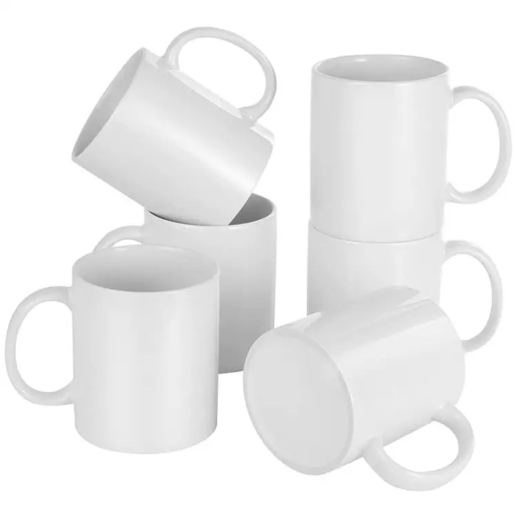 Mug Sublimasi Mug Kopi Putih 11Oz dengan Harga Pabrik Mug Keramik Kustom