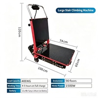 Chariot électrique à quatre roues à cadre rigide, auto-équilibrant, capacité de charge de 300 kg, fonctionnement silencieux, pliable, type chenille, acier, OEM, portable