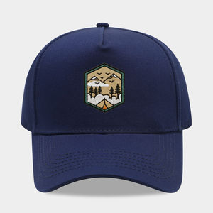 Gorra de béisbol deportiva de 5 paneles con parche bordado, absorción de humedad, protección solar, logotipo personalizado, gorras para papá al por mayor para exteriores - Product Image 3