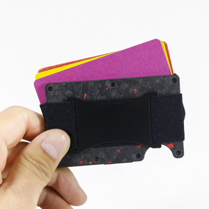 Cartera Minimalista de Fibra de Carbono Forjada con Logotipo Personalizado de Fábrica, Tarjetero Delgado de Aluminio Forjado Mate para Regalos - Product Image 4