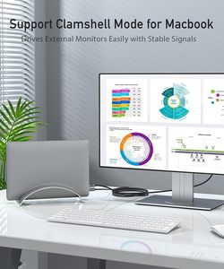 Câble Syong 8K 60Hz en cuivre type C vers DisplayPort compatible iPhone 17, <span class=keywords><strong>MacBook</strong></span> Pro/<span class=keywords><strong>Air</strong></span>, iPad, Mac - Product Image 4