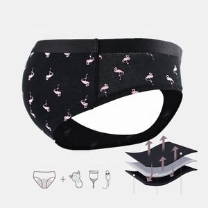 INTIFLOWER 010 Culottes menstruelles anti-fuites pour adolescentes - Imprimé flamant rose Sous-vêtements menstruels pour adolescentes - Product Image 6
