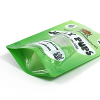 Sachet Doypack Personnalisé Mat avec Fenêtre Transparente et Fermeture Zip Refermable pour Gelée, Gélatine, Friandises pour Chiens, Bœuf, Spiruline, Snacks pour Animaux