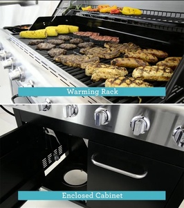 SEB 2020 Barbecue en acier inoxydable à gaz propane, gril à gaz encastrable, cuisinière à gaz, barbecue extérieur GPL, gril à gaz plat - Product Image 5