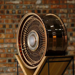 Jantes à rayons en acier or rose 20 22 24 26 pouces 5x120 5x114.3 5x127 <span class=keywords><strong>150</strong></span> 205, jantes à rayons décalées pour Cadillac - Product Image 3