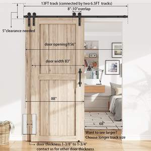Bas <span class=keywords><strong>de</strong></span> <span class=keywords><strong>porte</strong></span> <span class=keywords><strong>de</strong></span> grange encastrée, Double <span class=keywords><strong>porte</strong></span> extérieure intérieure simple piste <span class=keywords><strong>de</strong></span> dérivation, Kits <span class=keywords><strong>de</strong></span> quincaillerie <span class=keywords><strong>de</strong></span> <span class=keywords><strong>porte</strong></span> <span class=keywords><strong>de</strong></span> grange <span class=keywords><strong>coulissante</strong></span> industrielle - Product Image 3