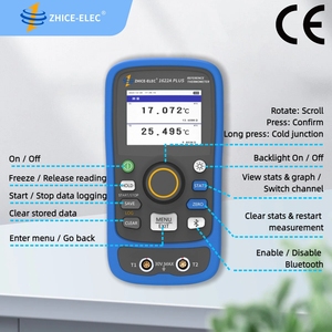 Indicateur de température de précision portable avec deux entrées de capteurs et application mobile pour les tests industriels et le service technique - Product Image 4