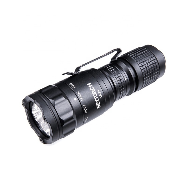 TA21 SET Dual Source 1300 Lumen EDC Tactical Flashlight with Flashing Feature