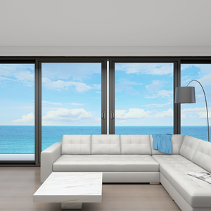 Puertas correderas personalizadas de estilo australiano, diseño de parrilla de Estándares Australianos, puerta corredera de aluminio de doble acristalamiento con Red - Product Image 1