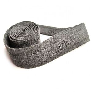 Bande élastique de fitness en sangle de spandex/nylon gris clair, certifiée Oeko-Tex, marque personnalisée - Product Image 5