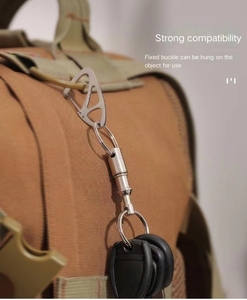 Llavero extraíble de liberación rápida, soporte de llavero extraíble de doble cabeza para accesorio, llavero desmontable de Metal, llavero dividido - Product Image 5