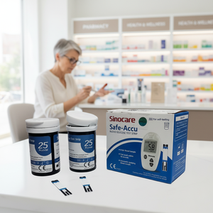 <span class=keywords><strong>Tiras</strong></span> Reactivas para Glucómetro Sin Código Sinocare Safe Accu - Product Image 1