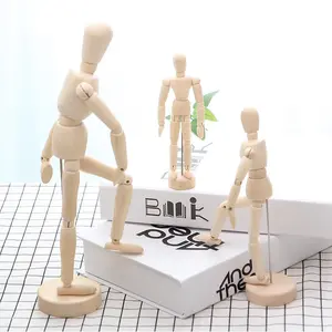 Maniquí de marionetas de Arte de madera para decoración del hogar dibujo modelo soporte