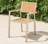 Chaise de salle à manger moderne en acier au carbone et aluminium pour jardin, chambre, salon, parc et cour