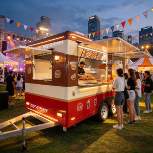 Low Energy Consumption Electric Food Truck <b>Lockable</b> <b>Storage</b> <b>Cabinets</b> Mobile Cart For Multi-purpose Outdoor Catering Service - Product Image 1