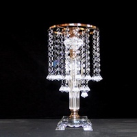 VENTE FLASH Décoration de table de mariage moderne en fer de haute qualité et durable, vase doré, lustre en cristal, décor multi-niveaux