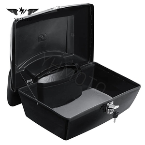 Caja de equipaje Universal <span class=keywords><strong>para</strong></span> motocicleta, alforja trasera de 48 L, <span class=keywords><strong>con</strong></span> estante <span class=keywords><strong>para</strong></span> Harley XL 1200 883 Touring, color negro - Product Image 6