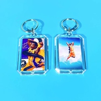 Porte-clés personnalisé Yakelike en acrylique, breloque photo de star de basketball, pendentif imprimé mignon pour accessoires de sac et cadeaux
