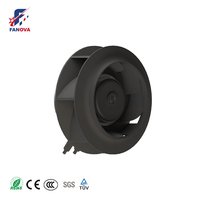 FANOVA 133mm 18W Impeller en plastique 230V Moteur EC sans balais à roulement à billes ODM OEM Ventilation Refroidissement Courbe vers l'arrière
